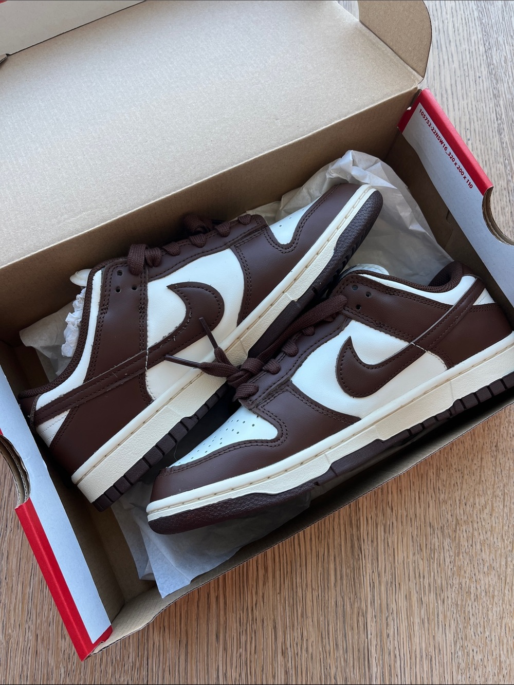 Nike Dunk Low Cacao Wow Women’s Size 9 Brown Sail Coconut Milk DD1503-124